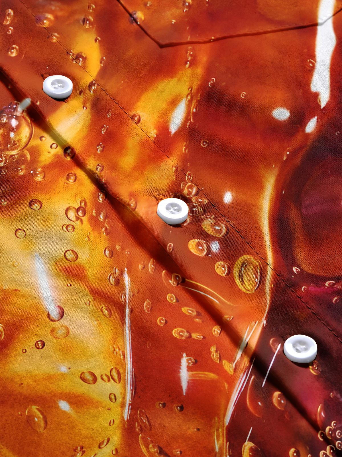 Honey Print Men's Pocket Short Sleeve Shirts