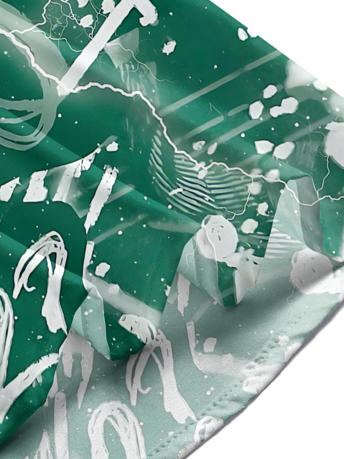 Abstract Art Print Men's Pocket Short Sleeve Shirts