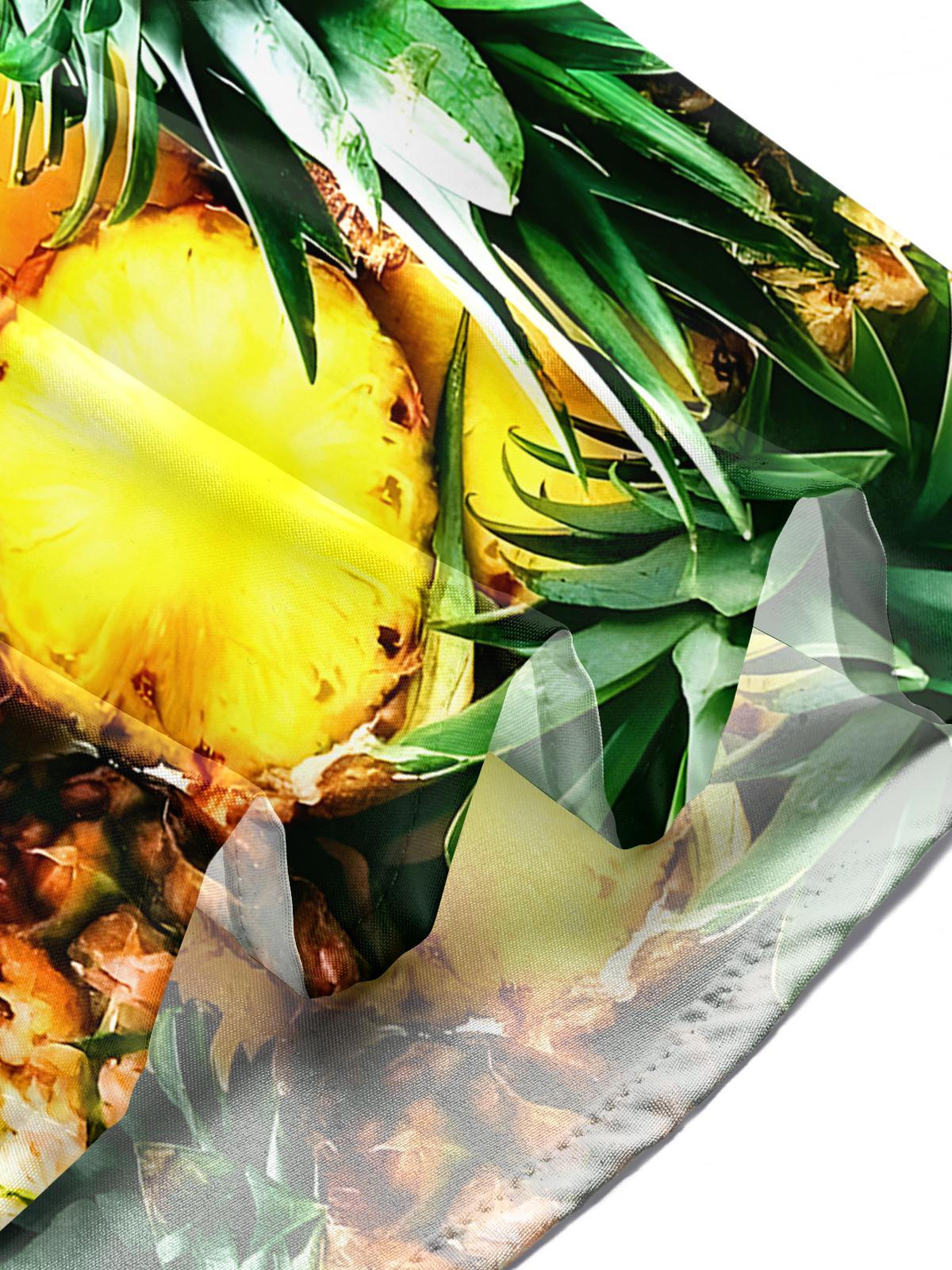 Pineapple Men's Pocket Short Sleeve Shirts