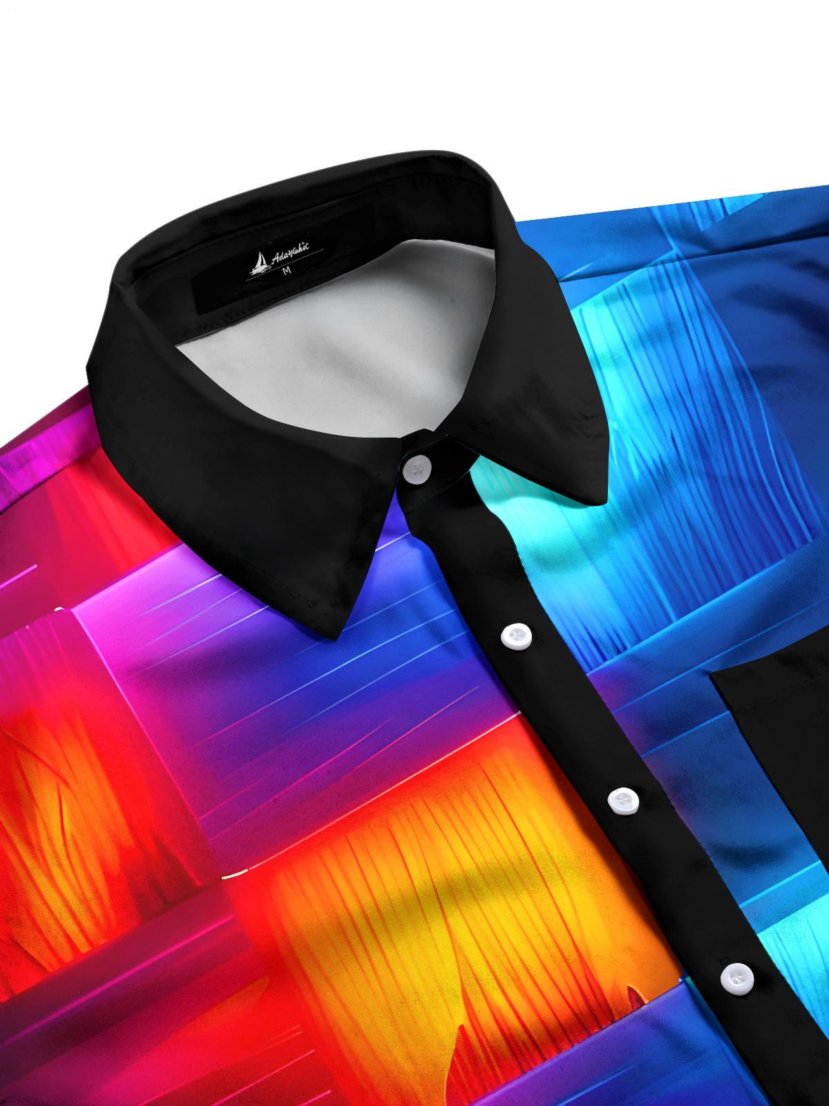 Geometry Men's Pocket Short Sleeve Shirts