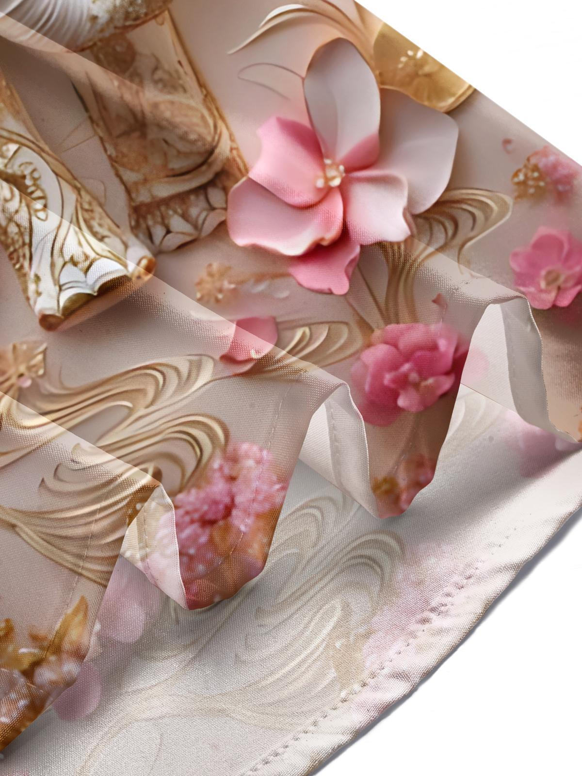 Elephant Floral Art Print Men's Pocket Short Sleeve Shirts