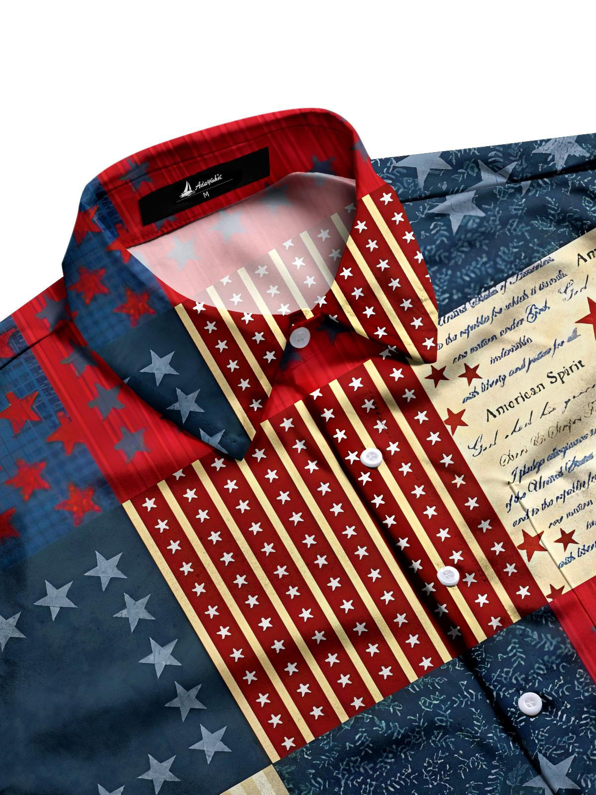 Independence Day Men's Pocket Short Sleeve Shirts