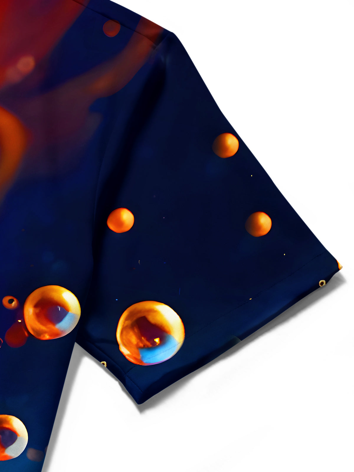 Psychedelic Flowing Water Droplets Men's Pocket Short Sleeve Shirts