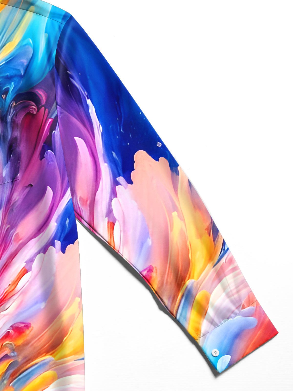 Abstract Men's Pocket Long Sleeve Shirts