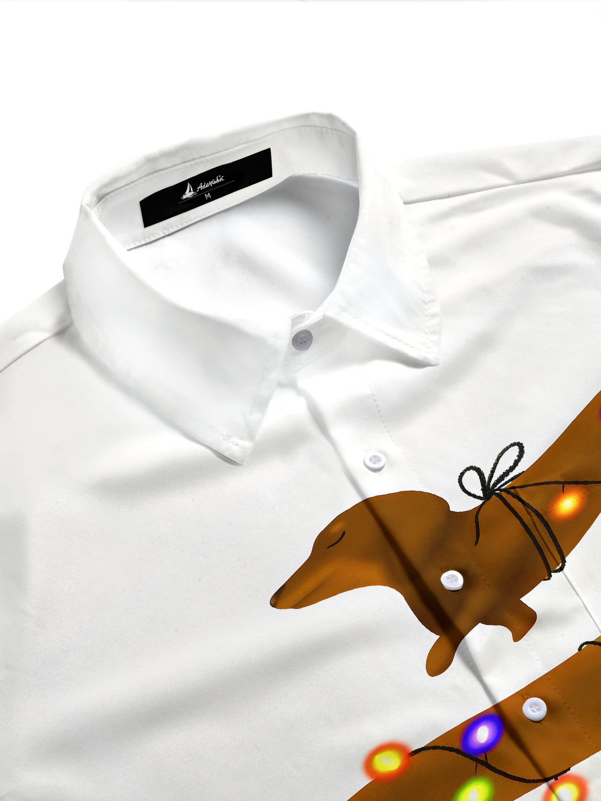 Fun Fairy Dachshund Dog Men's Pocket Long Sleeve Shirts