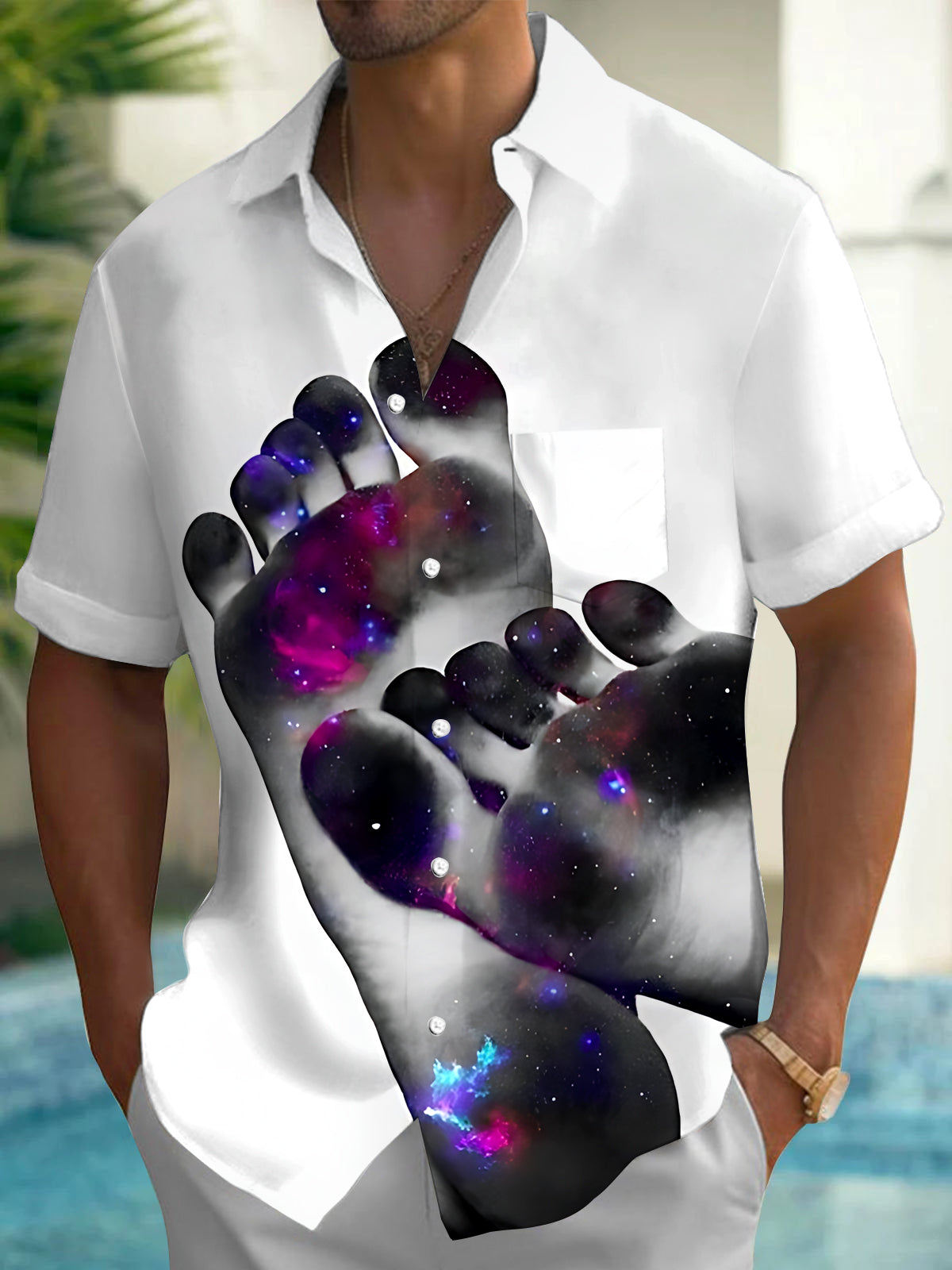 Footprint Men's Pocket Short Sleeve Shirts