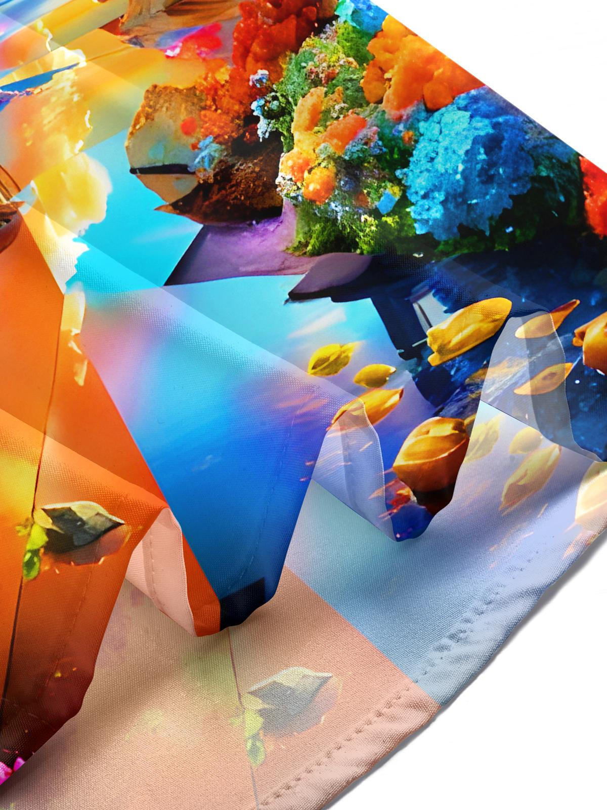 Plant Floral Mirror Water Feature Sunset Glow Mountains Geometry Men's Pocket Long Sleeve Shirts