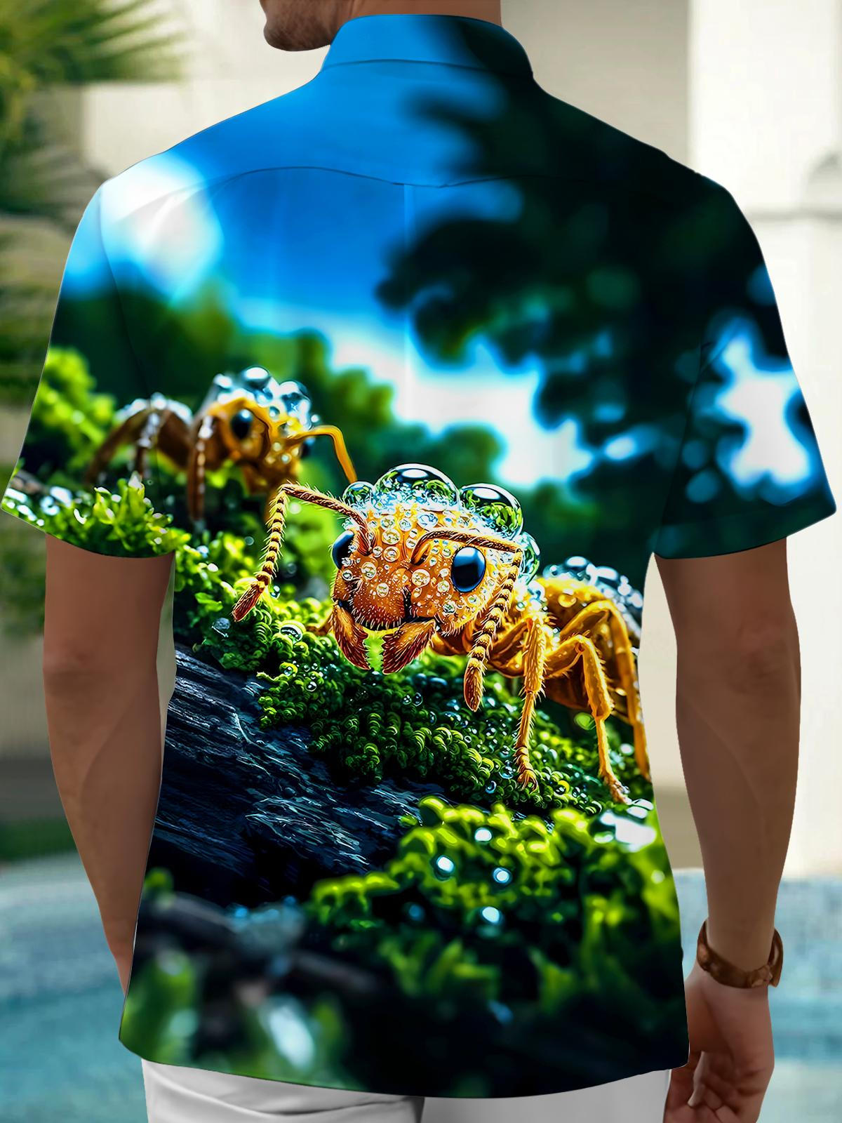 Insect Men's Pocket Short Sleeve Shirts