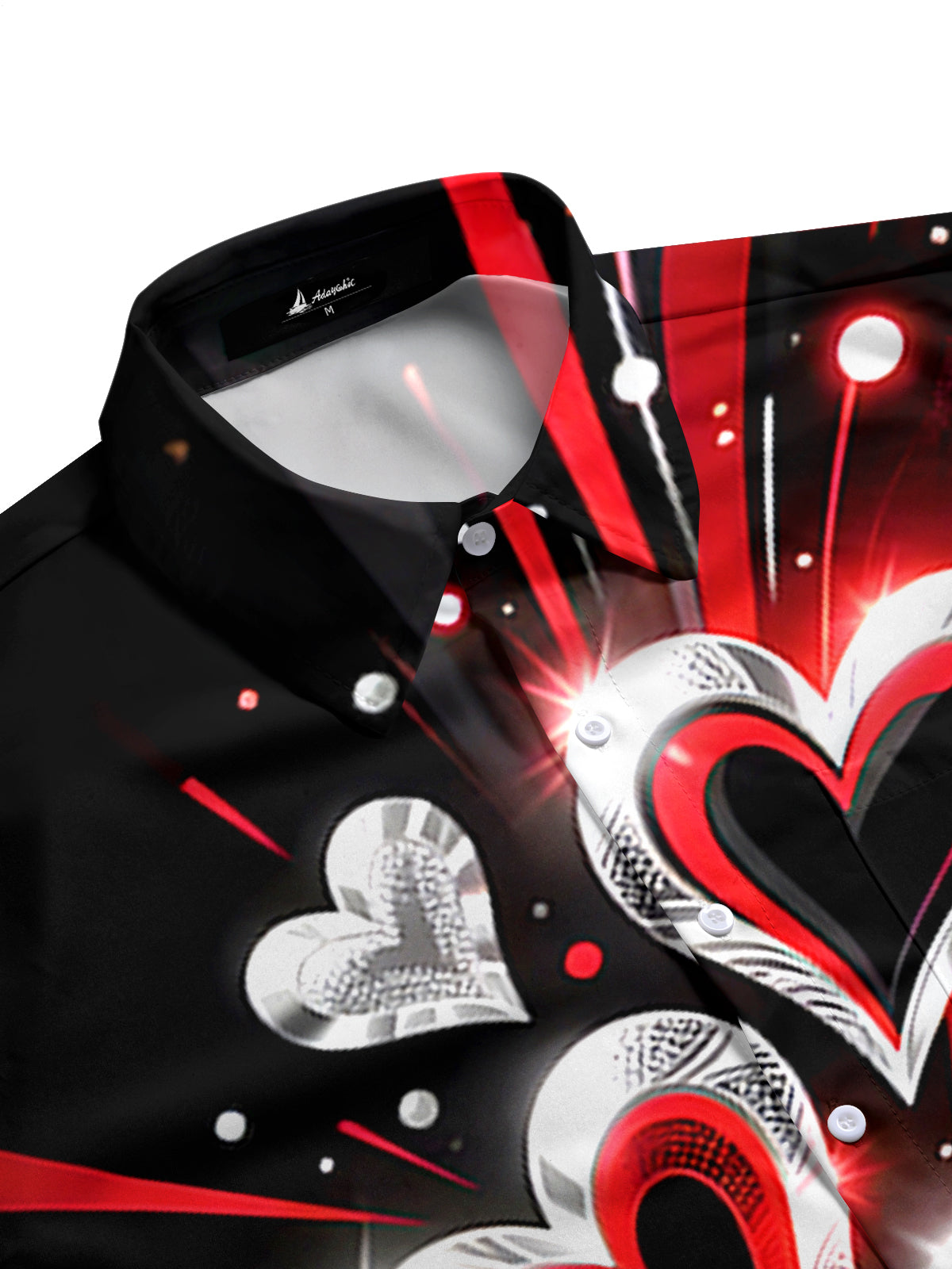 Heart Men's Pocket Short Sleeve Shirts