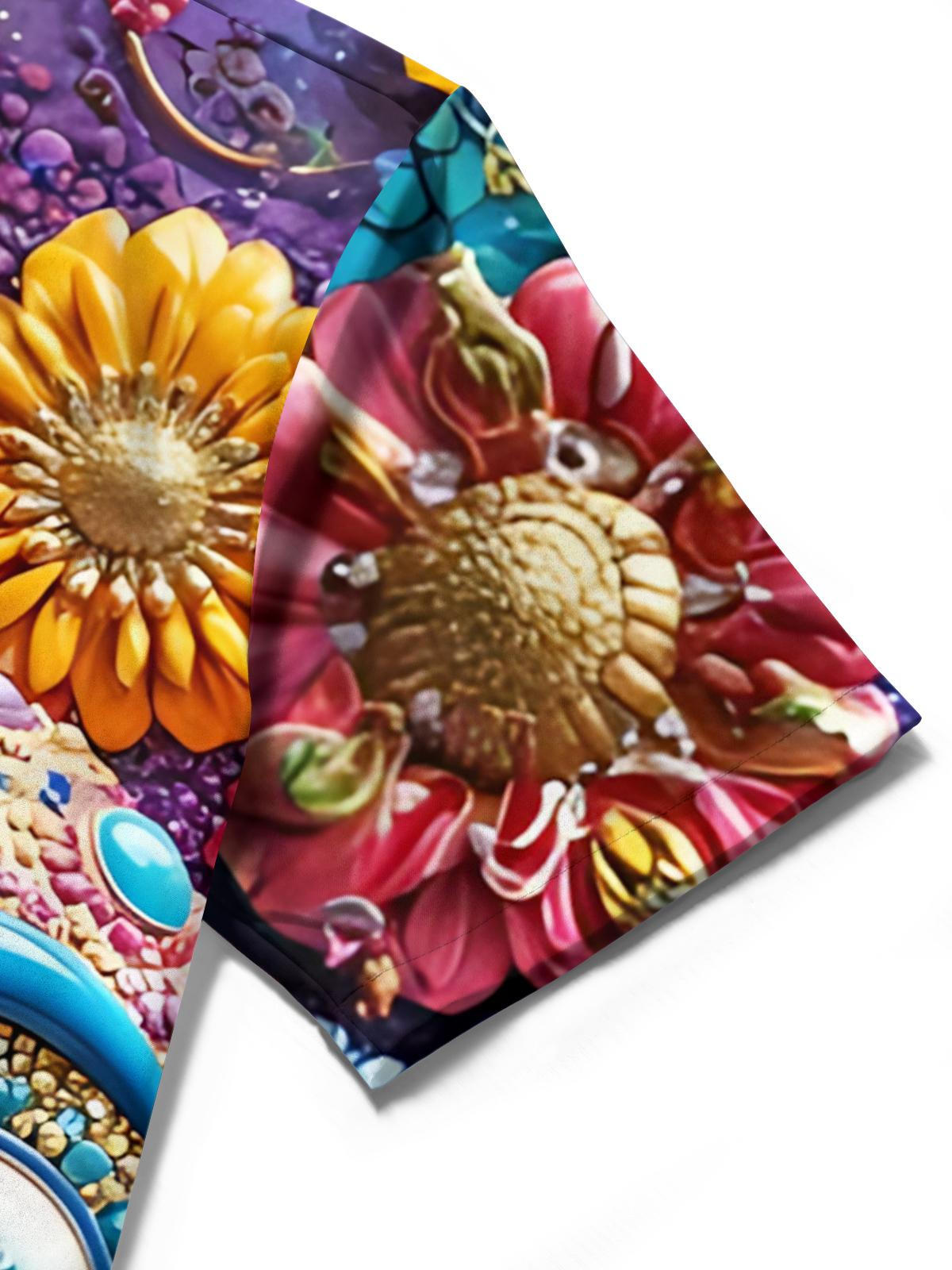 Funny Print Men's Pocket Short Sleeve Shirts