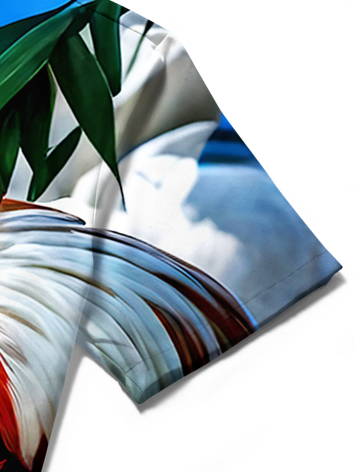 Flamingo leaf Lake Men's Pocket Short Sleeve Shirts