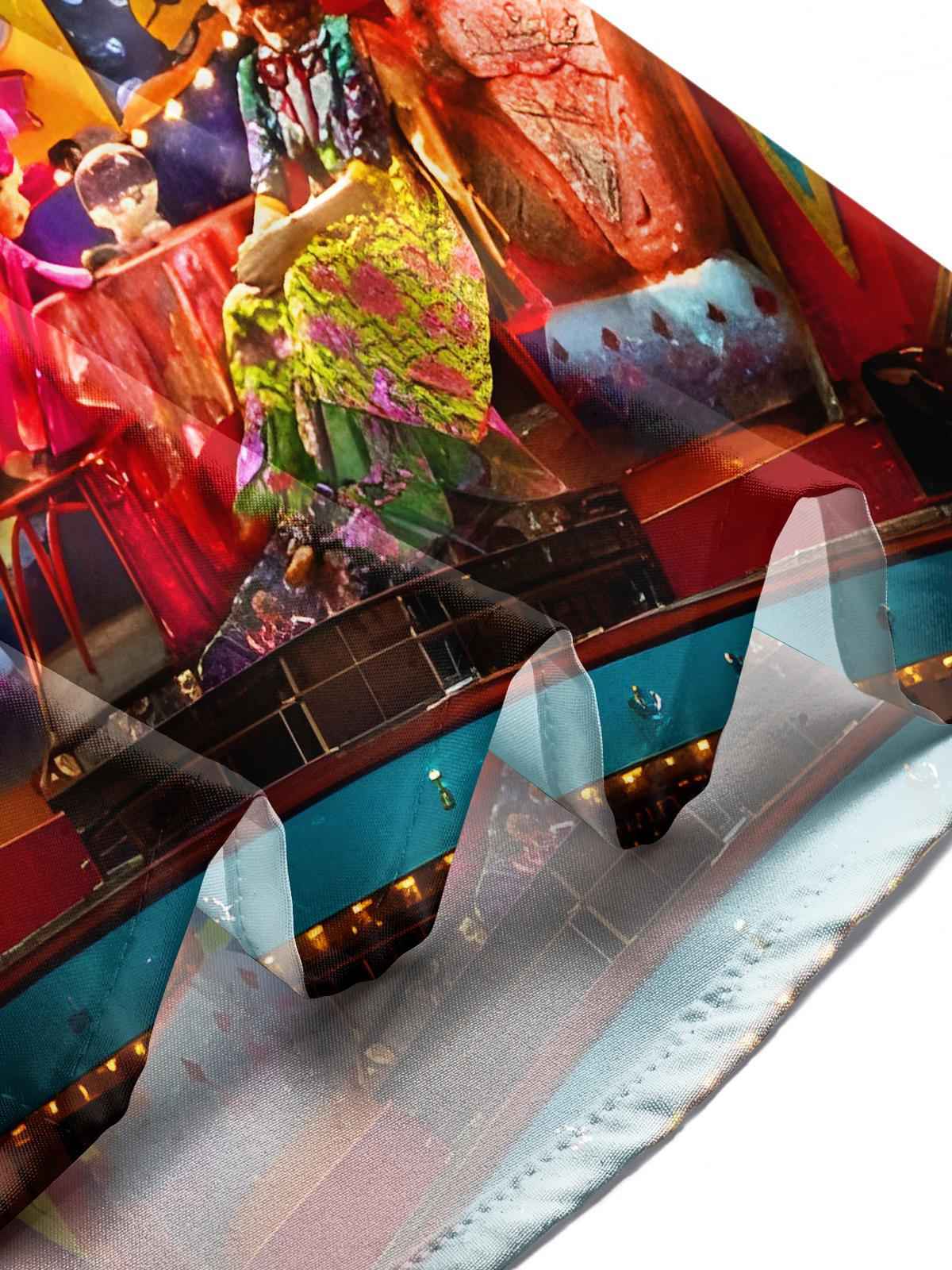 Retro Fun Abstract Roulette Men's Pocket Short Sleeve Shirts