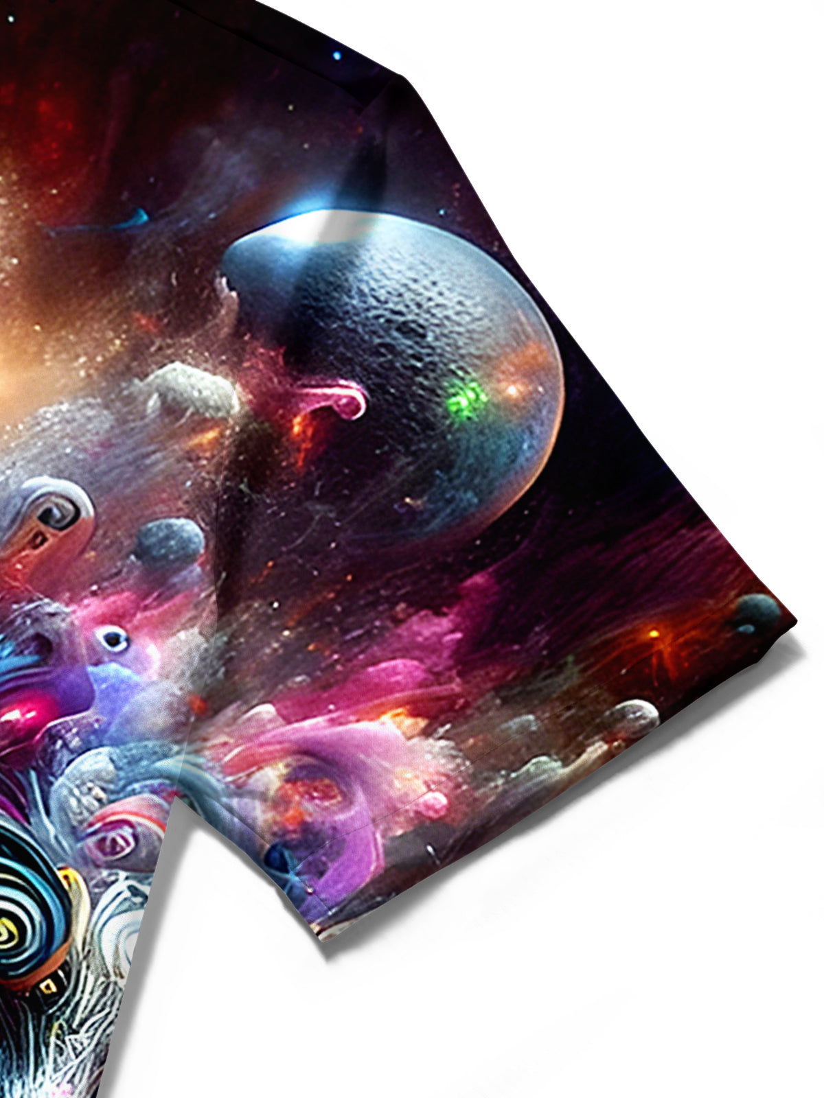 Universe Face Men's Pocket Short Sleeve Shirts