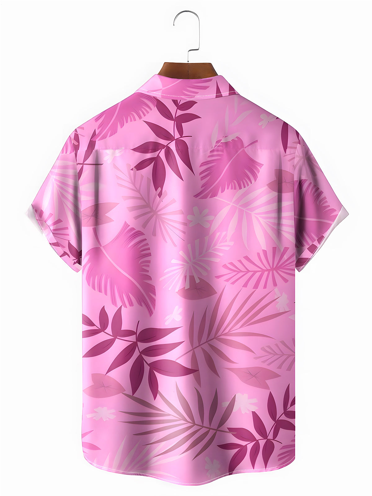 Funny Costume Leaf Tie Men's Pocket Short Sleeve Shirts