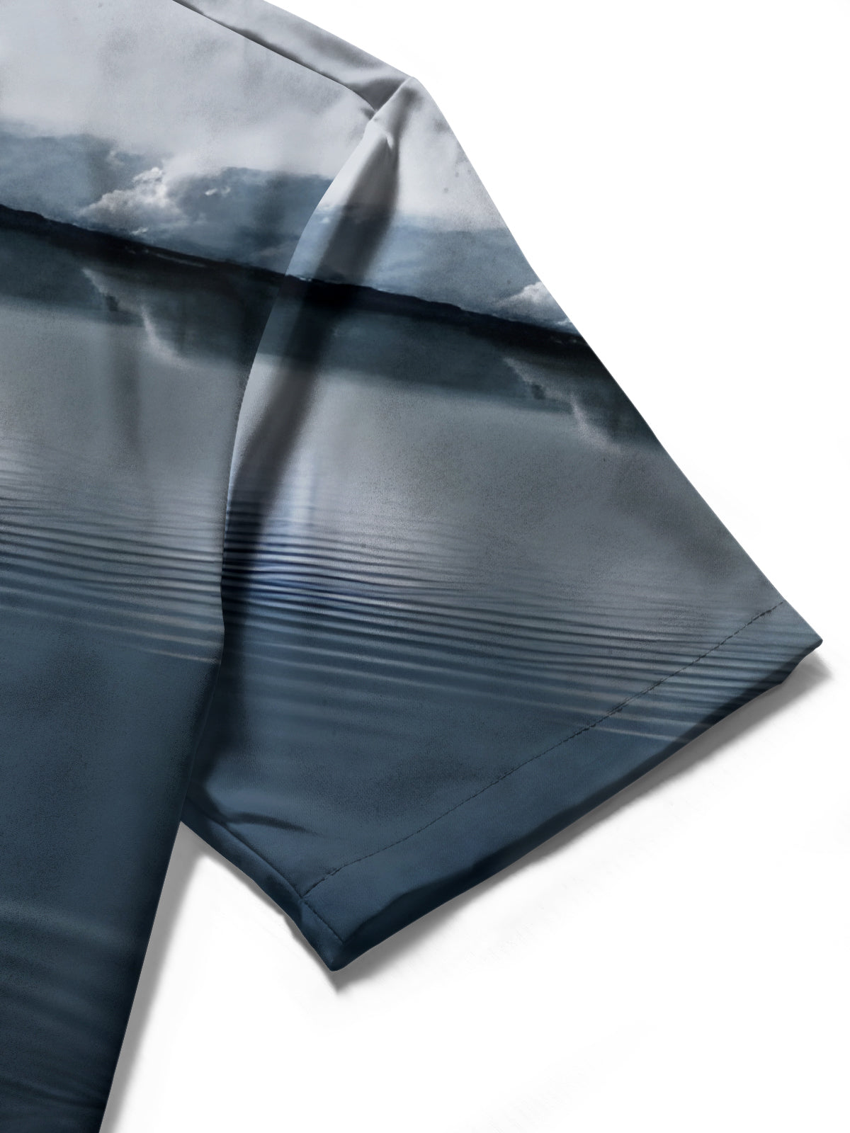 Swan Print Men's Pocket Short Sleeve Shirts