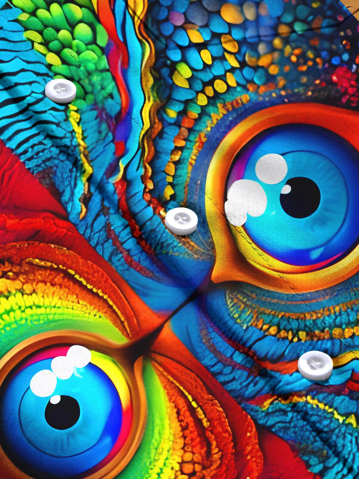 Eyes Men's Pocket Short Sleeve Shirts