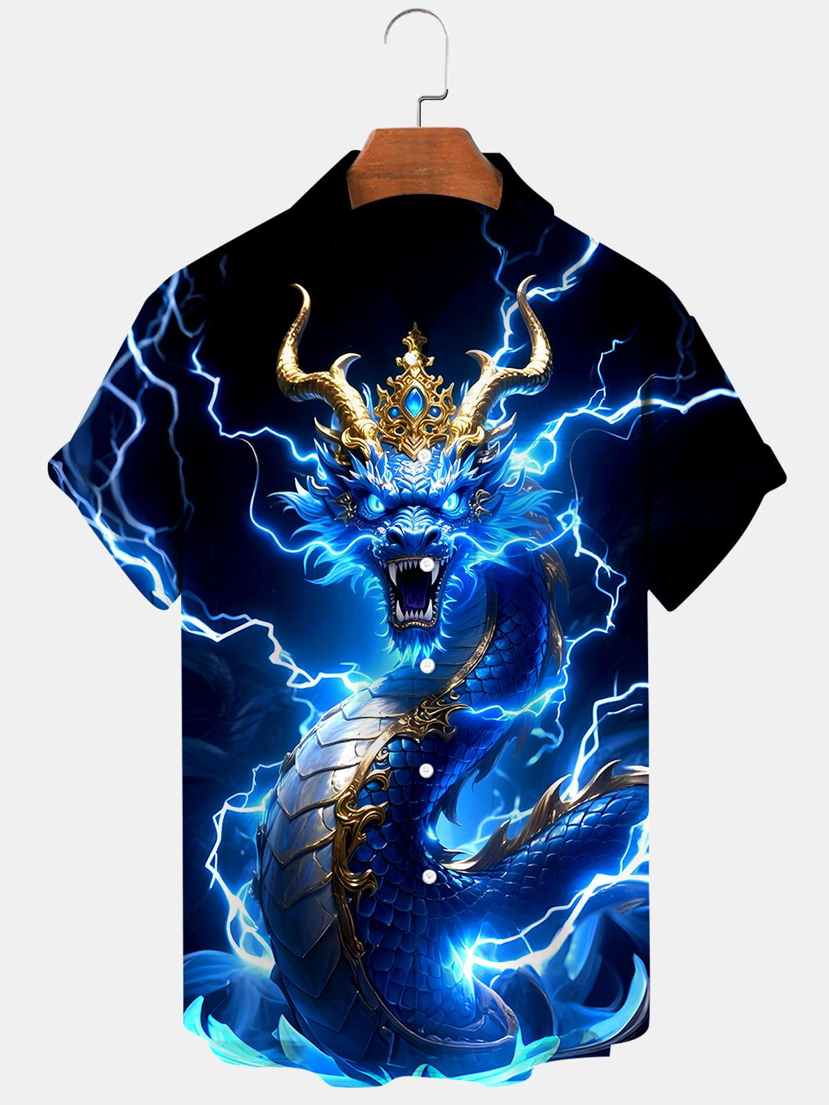 Dragon Men's Pocket Short Sleeve Shirts