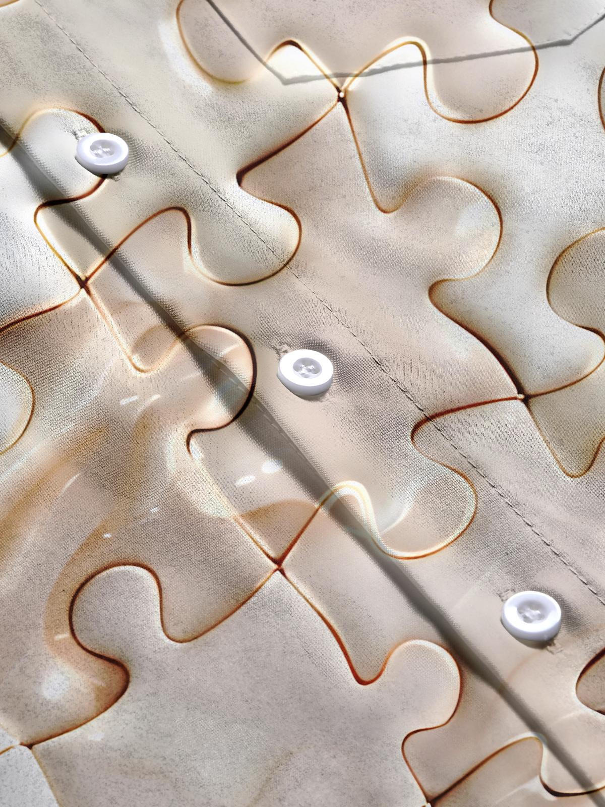 Saw Puzzle Men's Pocket Short Sleeve Shirts