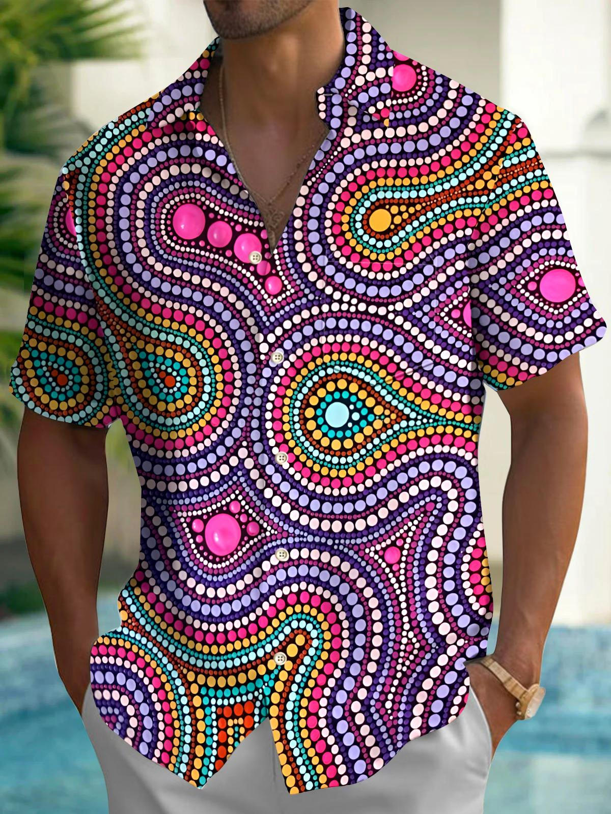 Geometry Men's Pocket Short Sleeve Shirts