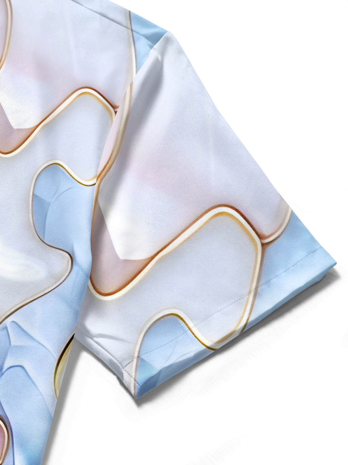 Gradient Abstract Geometry Men's Pocket Short Sleeve Shirts