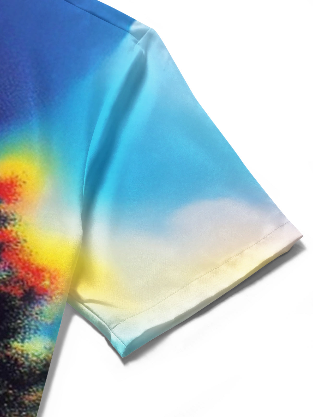 Abstract Tree Art Print Men's Pocket Short Sleeve Shirts