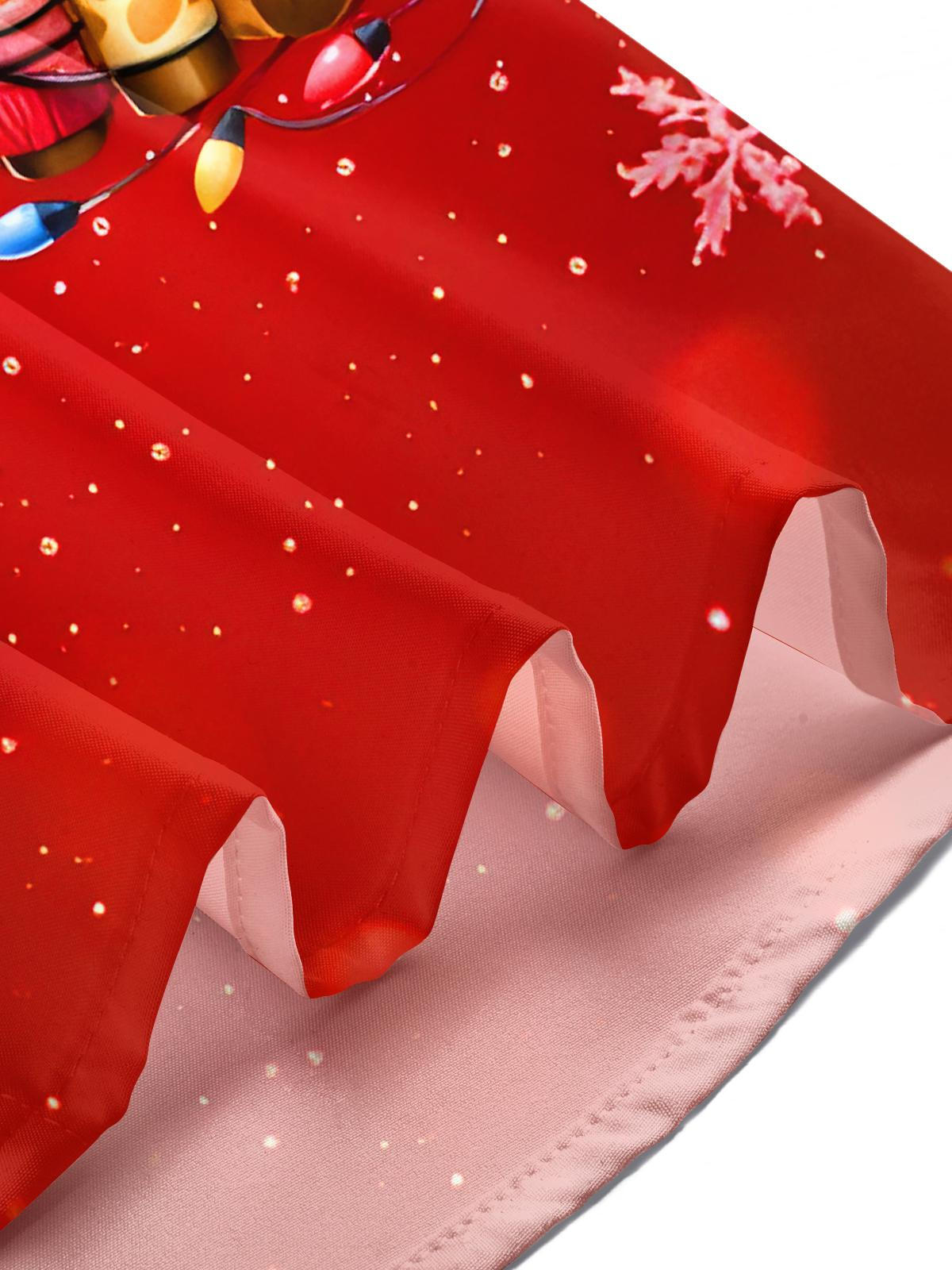 Fun Christmas Lights Snowflakes Giraffe Xmas Men's Pocket Short Sleeve Shirts