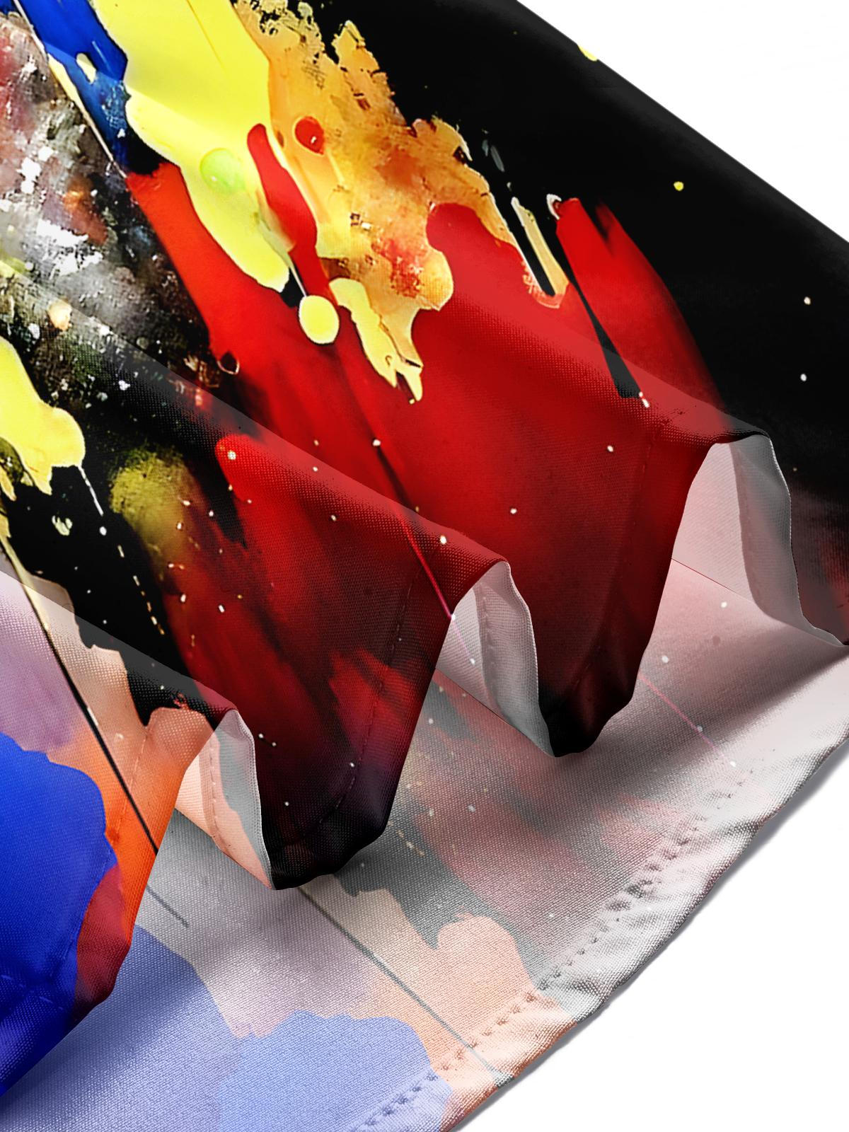 Abstract Tie Dye Men's Pocket Short Sleeve Shirts