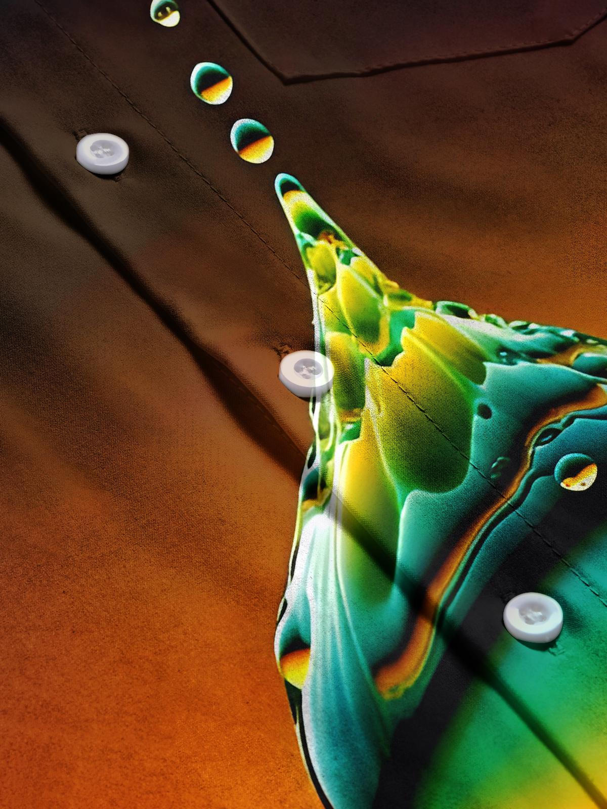 Water Drop Men's Pocket Short Sleeve Shirts