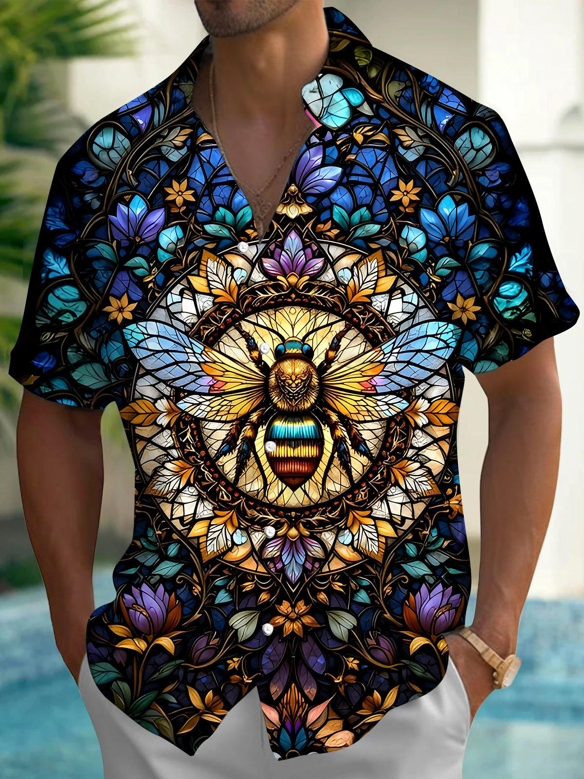 Bee Men's Pocket Short Sleeve Shirts