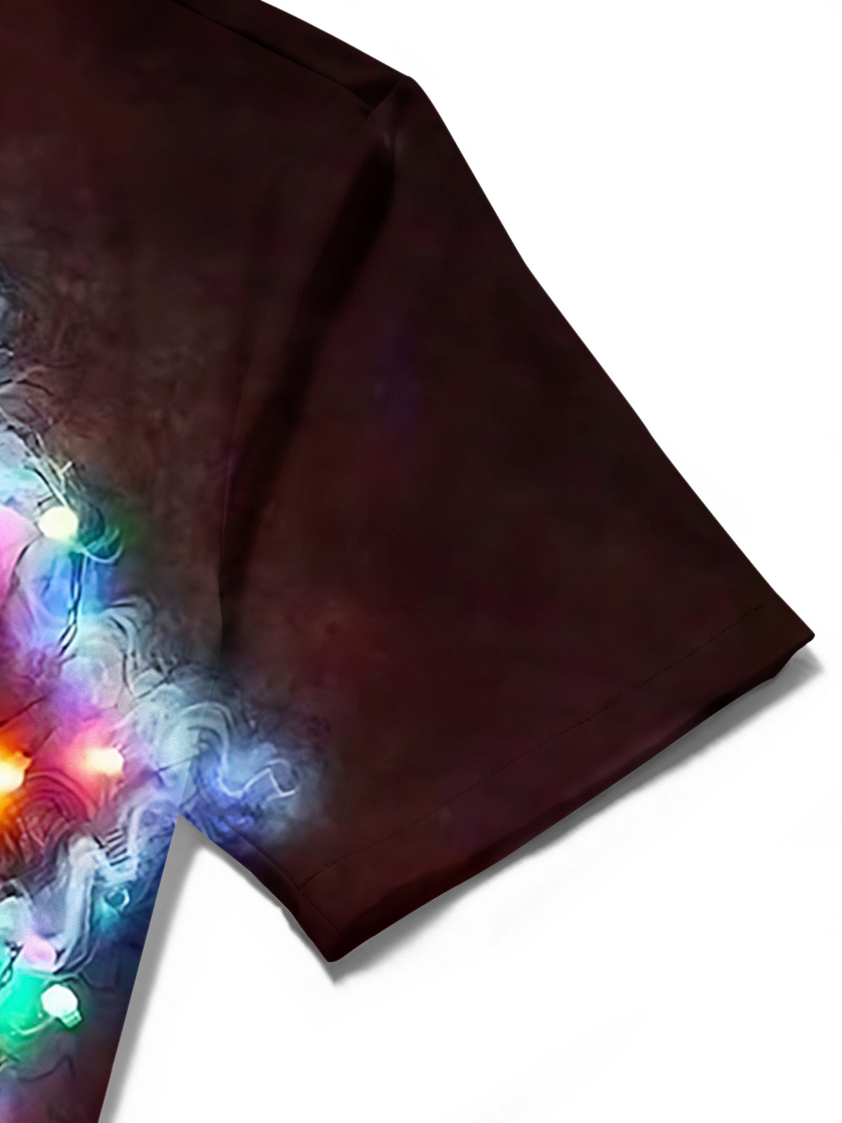 Christmas Lights Face Art Print Men's Pocket Short Sleeve Shirts
