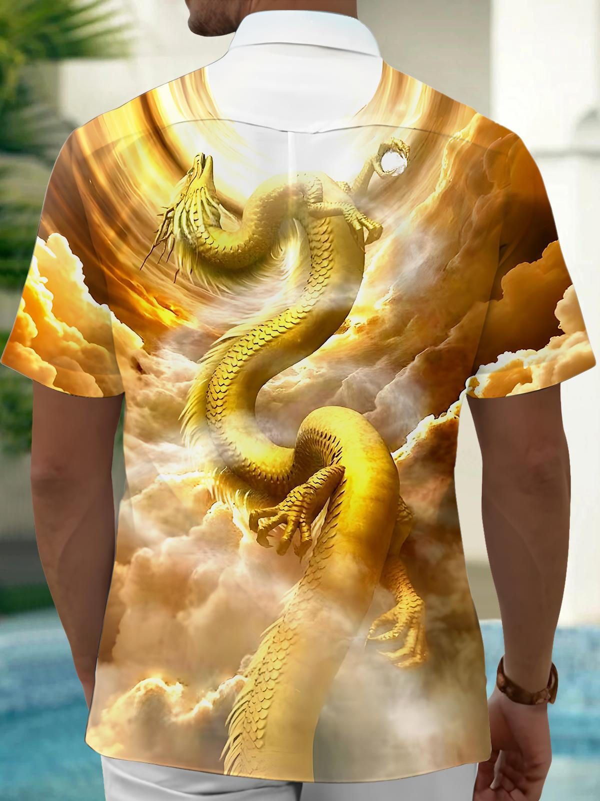 Dragon Men's Pocket Short Sleeve Shirts