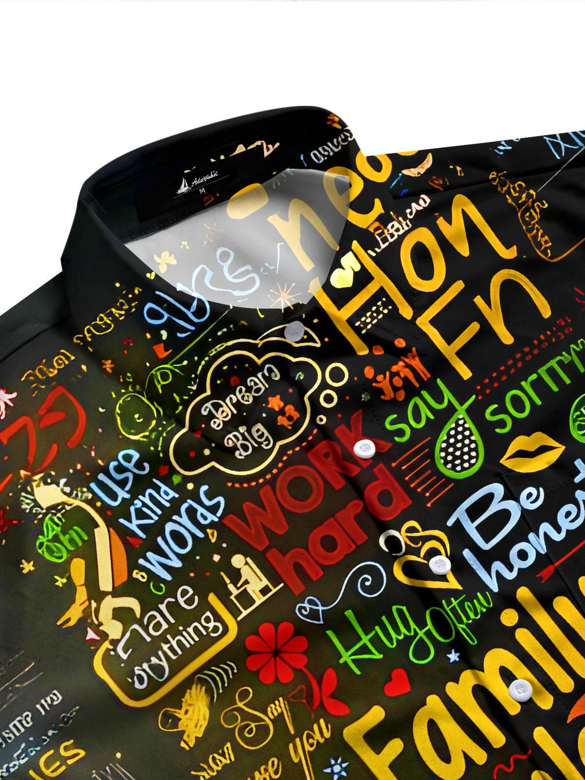 Fun Family Rules Men's Pocket Long Sleeve Shirts