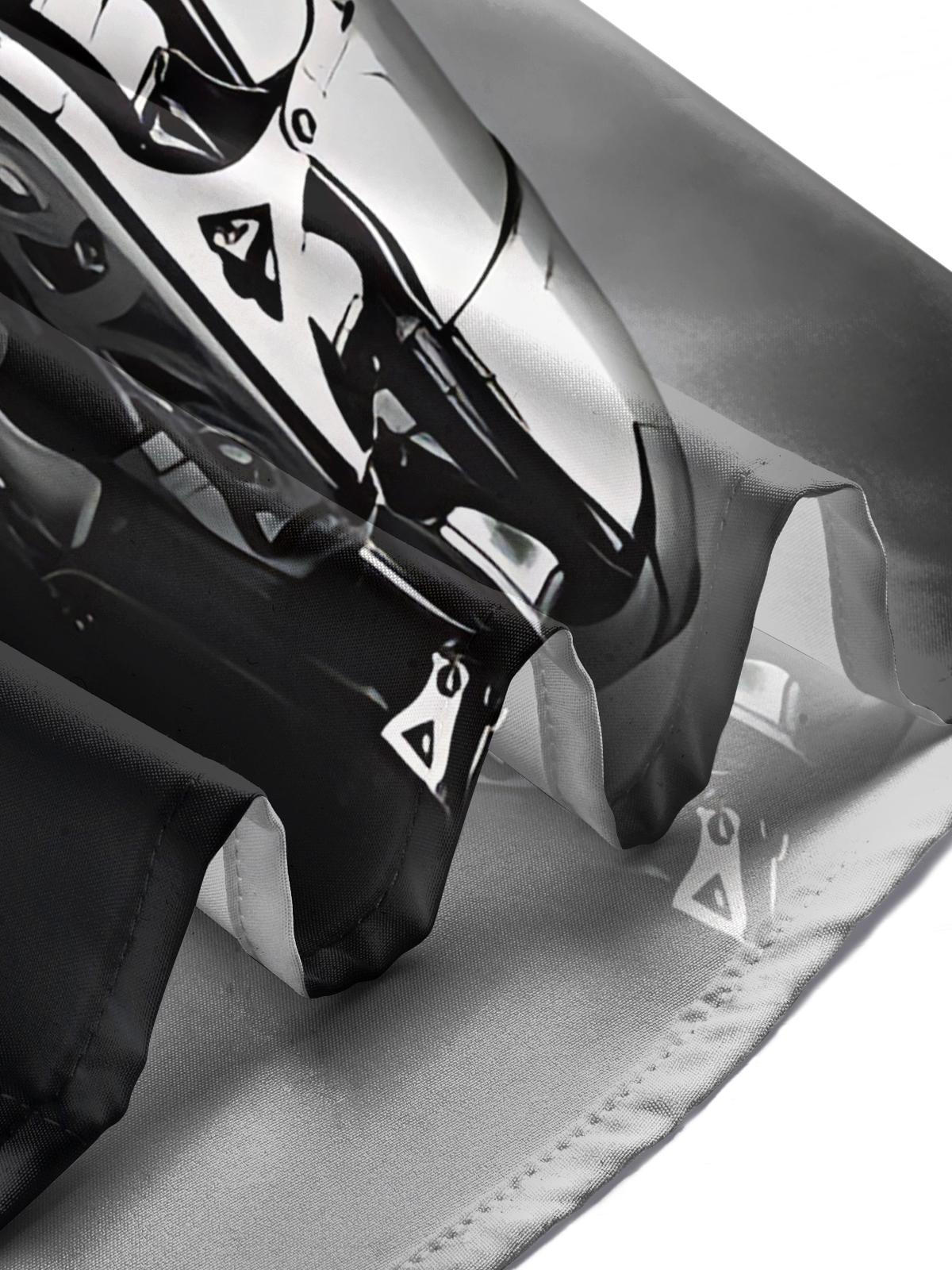 Musical Instrument Print Men's Pocket Short Sleeve Shirts