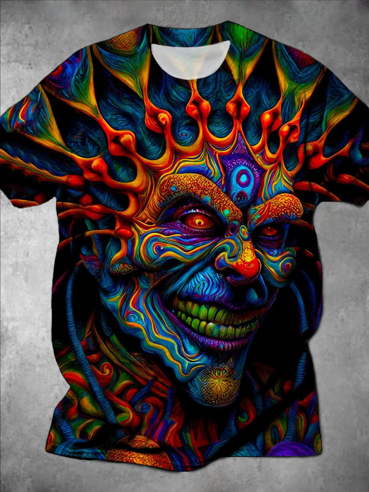 Round Neck Short Sleeve Men's T-shirt