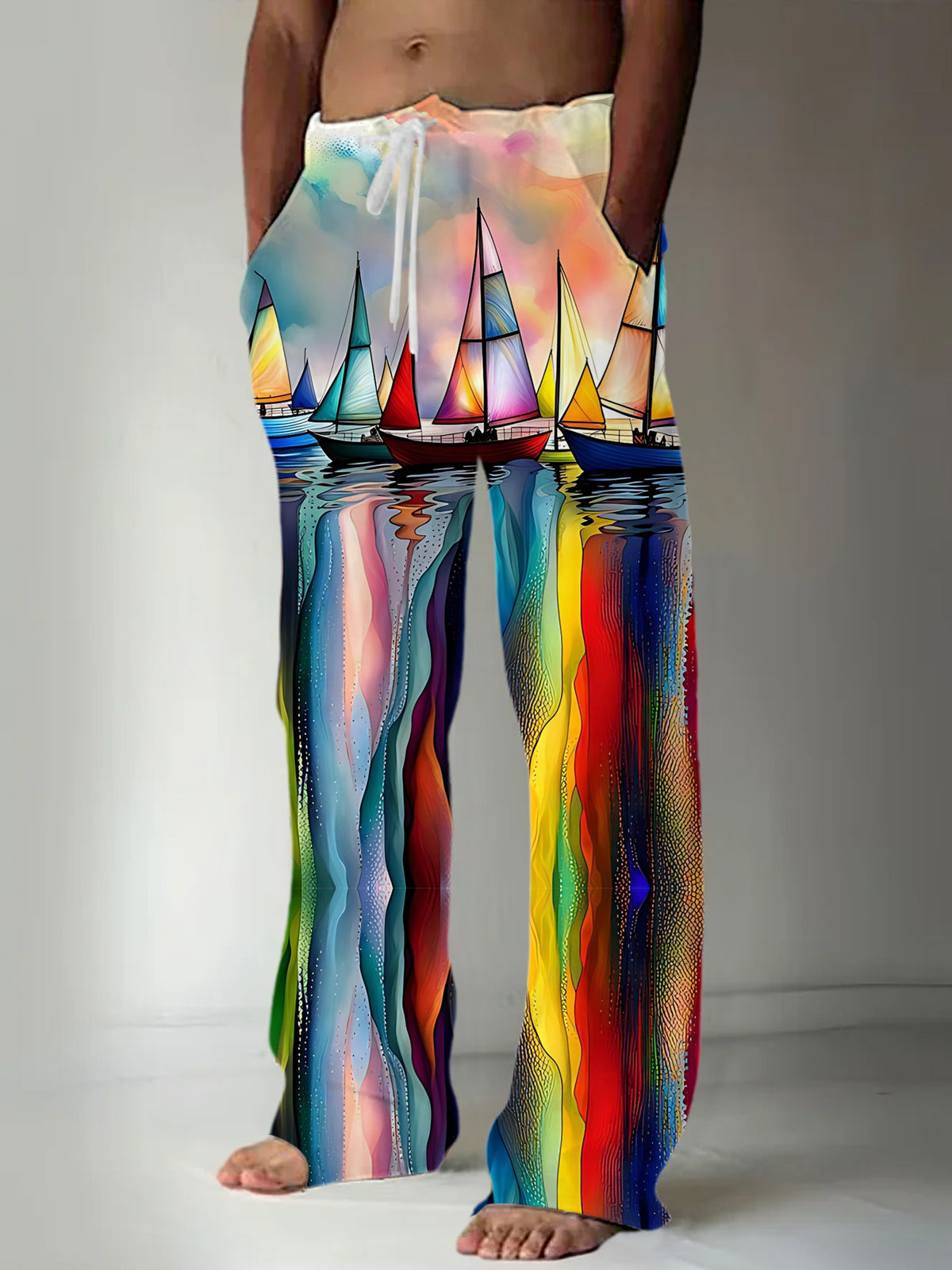 Boat Men's Casual Elastic Waist Pants