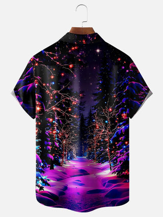 men's holiday shirt back view