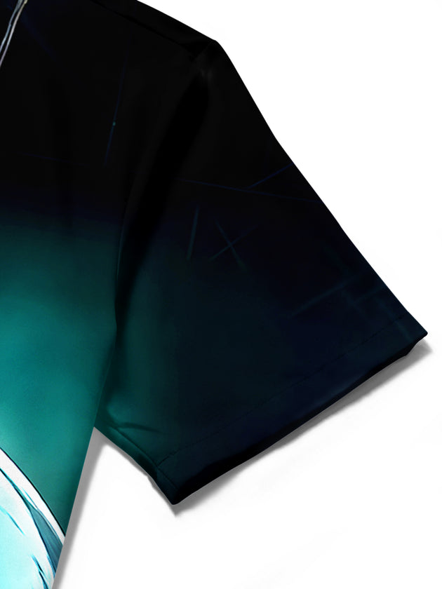 men's Hawaiian shirt close-up short sleeve