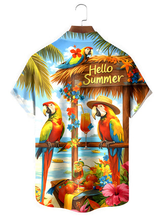 men's aloha shirt back view