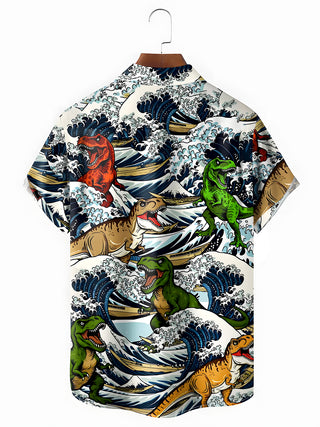men's aloha shirt back view