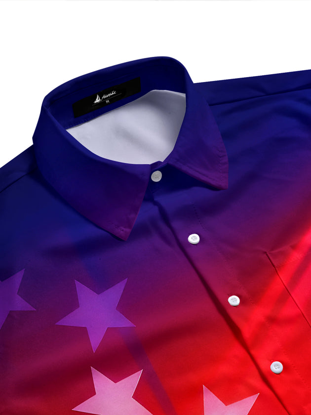 American Flag Men's Pocket Short Sleeve Shirts