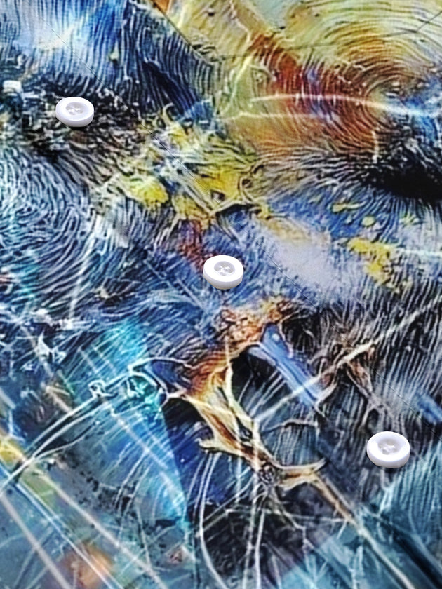 Adaychic Men's Printed Abstract Wolf Face Print Short Sleeve Shirt with Chest Pocket