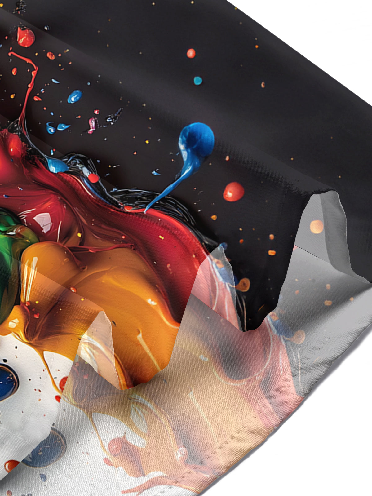 Adaychic Men's Printed Colorful Paint Splatter Print Short Sleeve Shirt with Chest Pocket