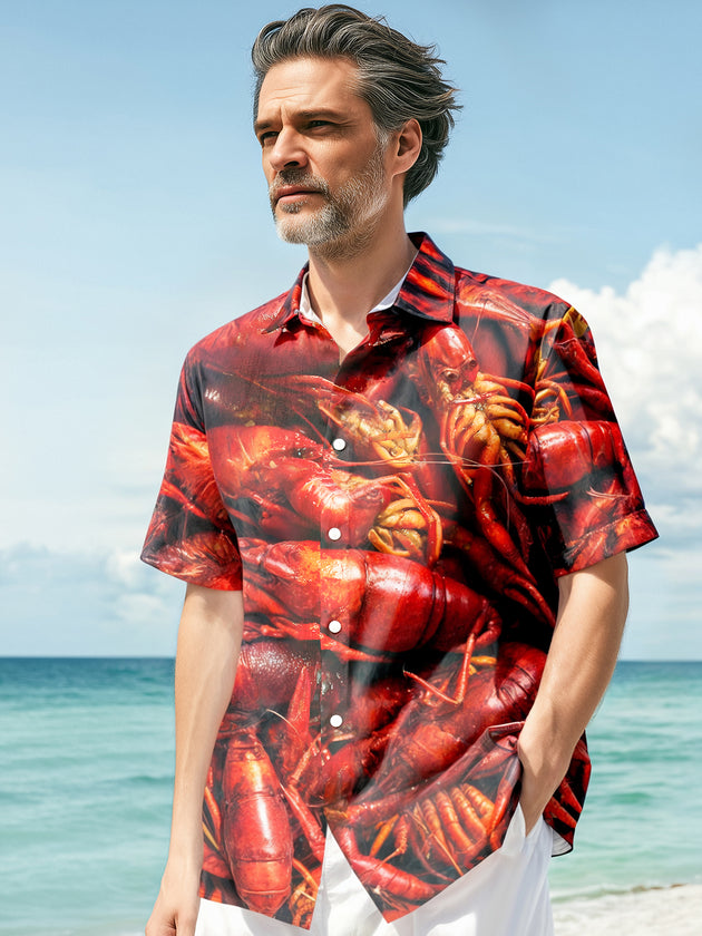 men's nautical print shirt back view
