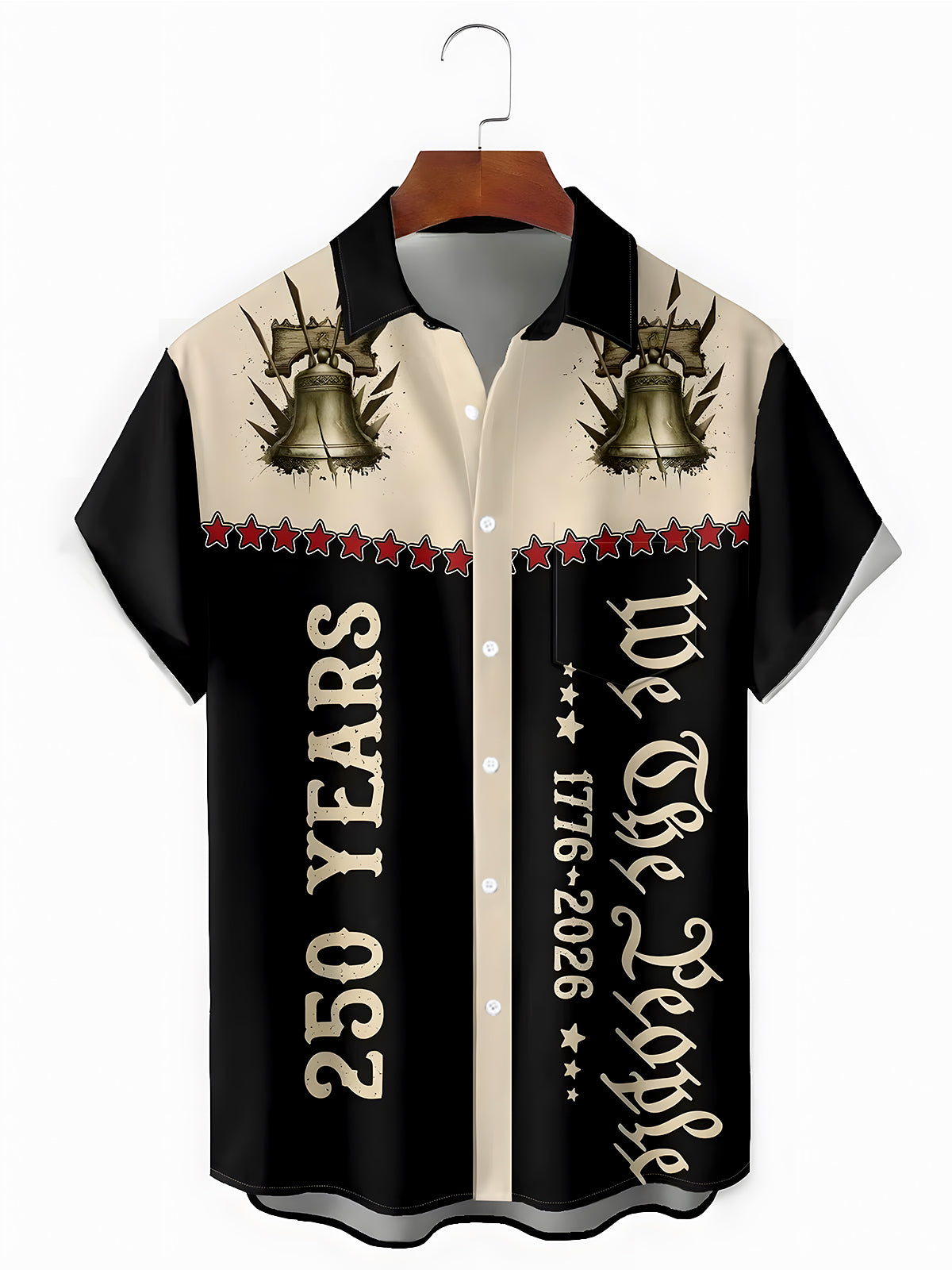 250 Years We The People Men's Pocket Short Sleeve Shirts