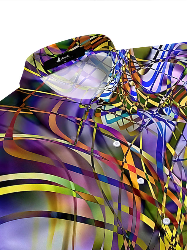 Abstract Men's Pocket Short Sleeve Shirts