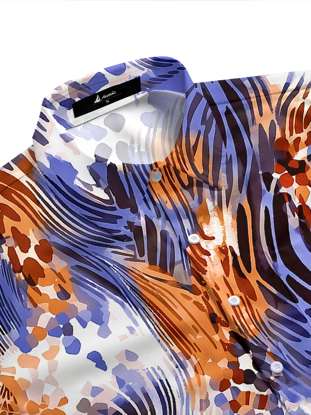Abstract Men's Pocket Short Sleeve Shirts