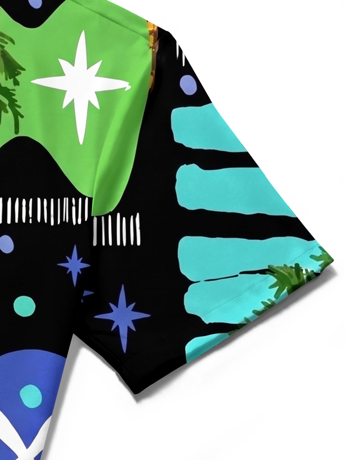 Adaychic Men's Hawaiian Palm Tree Print Short Sleeve Shirt with Chest Pocket