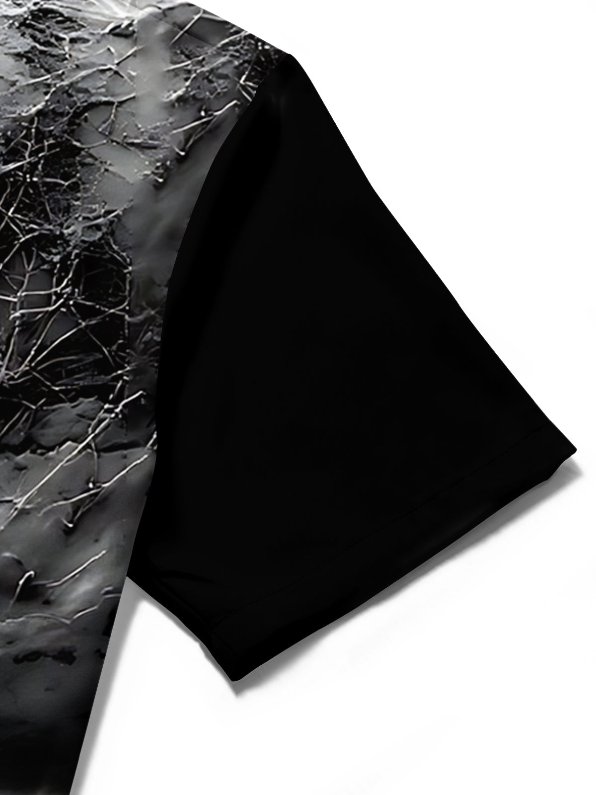 Adaychic Men's Graphic Skull Print Spider Print Short Sleeve Shirt with Chest Pocket