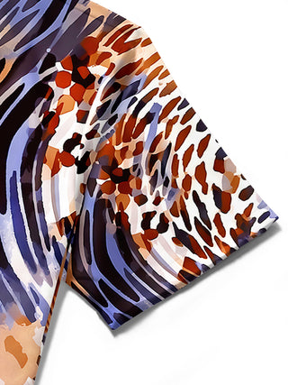 Abstract Men's Pocket Short Sleeve Shirts