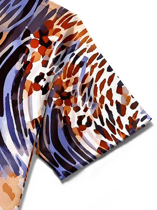 Abstract Men's Pocket Short Sleeve Shirts